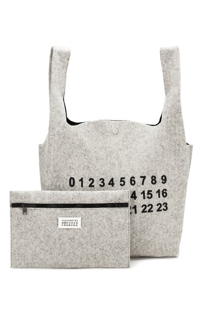 Текстильная сумка-шопер MAISON MARGIELA серого цвета по цене 170500 руб., арт. S35WC0075/P1454, фото 5 Текстильная сумка-шопер MAISON MARGIELA, арт. S35WC0075/P1454, фото 5