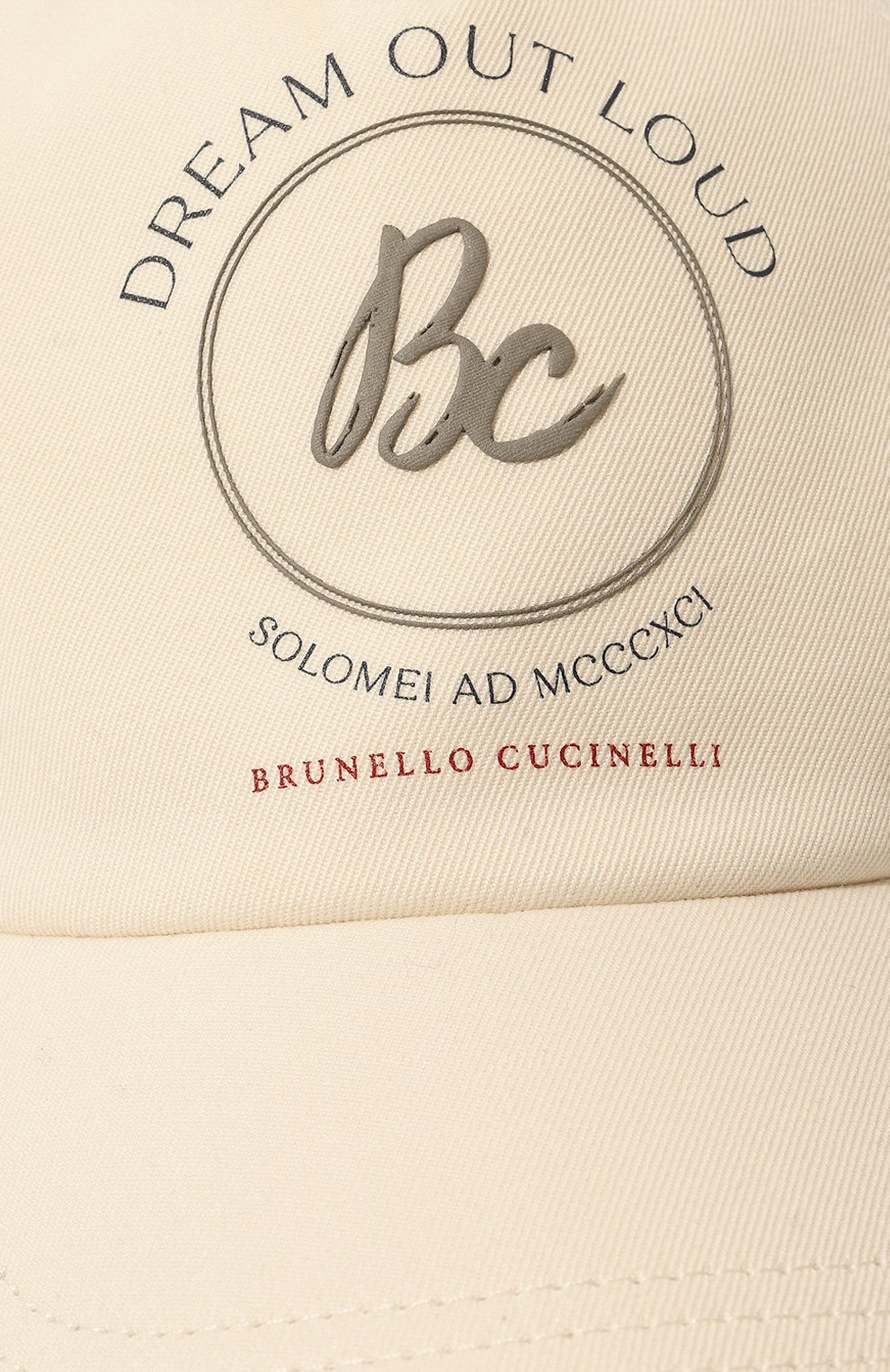 Хлопковая бейсболка BRUNELLO CUCINELLI кремового цвета по цене 51350 руб., арт. M252W9987, фото 4 Хлопковая бейсболка BRUNELLO CUCINELLI, арт. M252W9987, фото 4