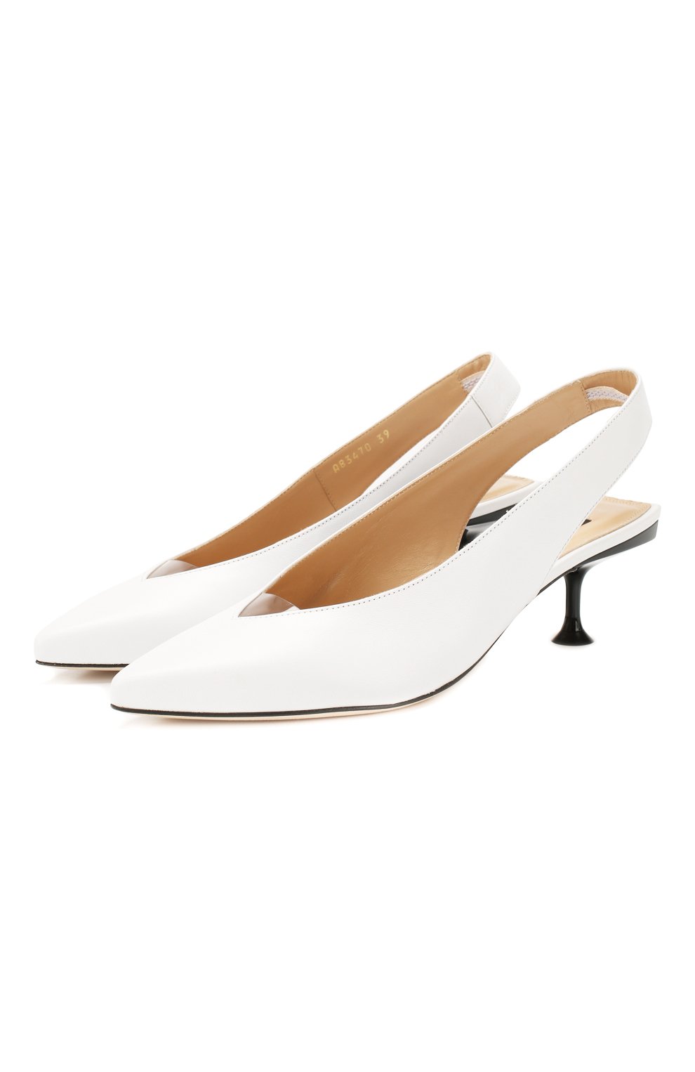 Кожаные туфли SERGIO ROSSI белого цвета по цене 66600 руб., арт. A83470-MFN460, фото 1 Кожаные туфли SERGIO ROSSI, арт. A83470-MFN460, фото 1