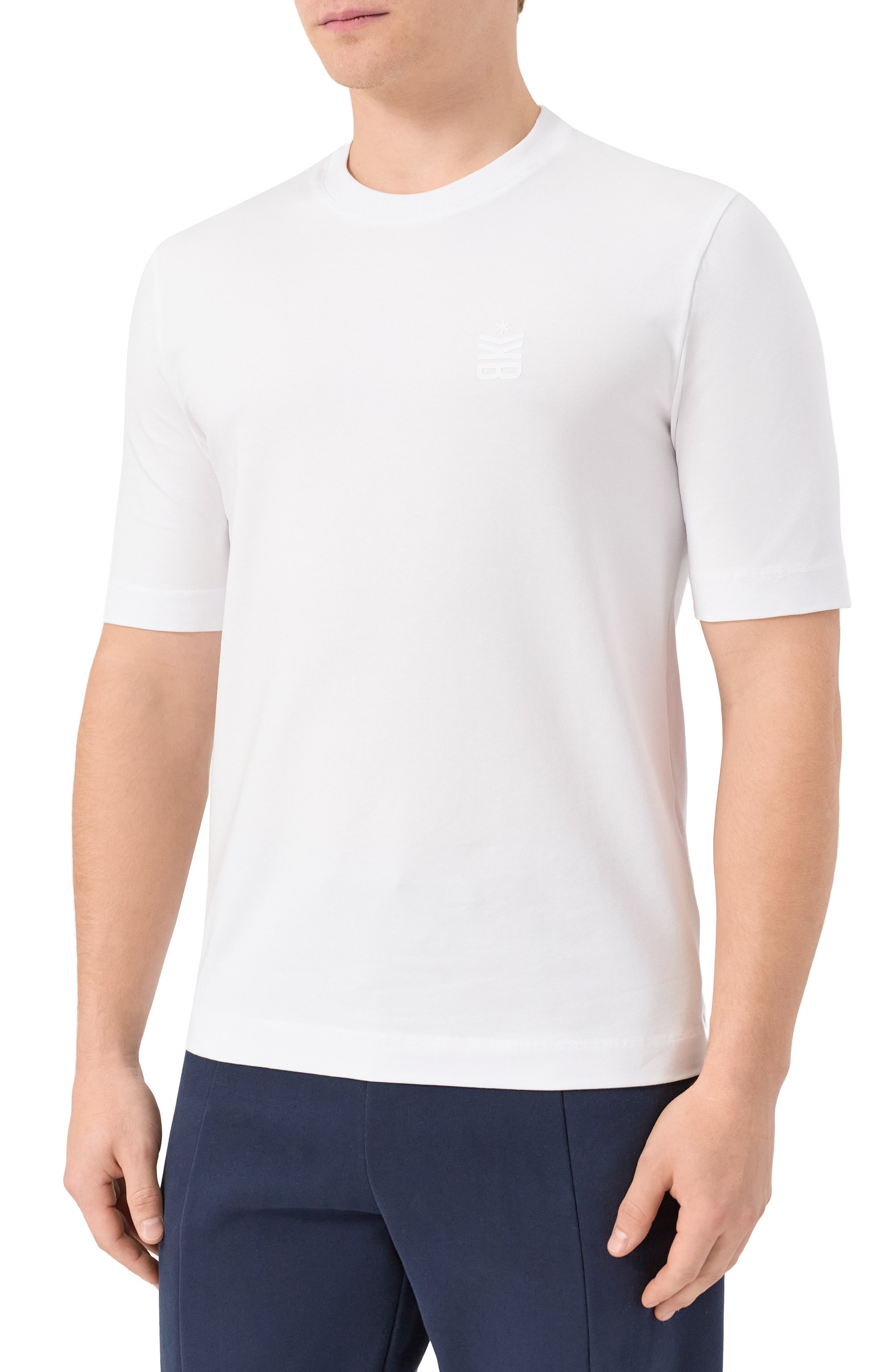 Хлопковая футболка DIRK BIKKEMBERGS белого цвета по цене 5295 руб., арт. BMT1240, фото 3 Хлопковая футболка DIRK BIKKEMBERGS, арт. BMT1240, фото 3