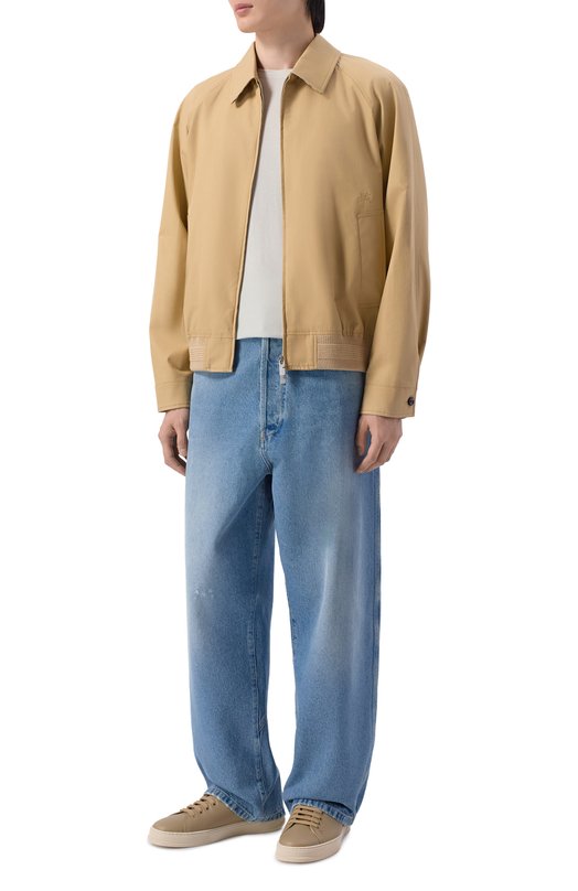 Кожаные кеды Ferragamo 026363/772429 Бежевый  026363/772429 Фото 2