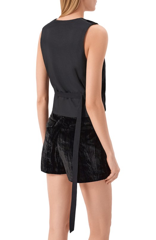 Бархатный жилет Ann Demeulemeester B0013555/FA710 Чёрный  B0013555/FA710 Фото 4
