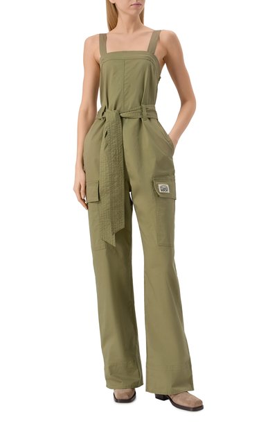 Хлопковый комбинезон REPLAY хаки цвета по цене 26700 руб., арт. W1075 .000.84909, фото 3 Хлопковый комбинезон REPLAY, арт. W1075 .000.84909, фото 3