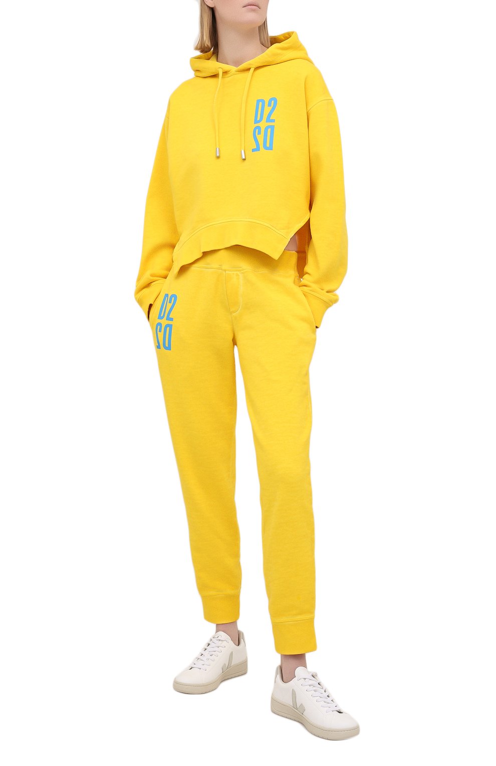 Хлопковое худи DSQUARED2 желтого цвета по цене 49450 руб., арт. S75GU0348/S25030, фото 2 Хлопковое худи DSQUARED2, арт. S75GU0348/S25030, фото 2