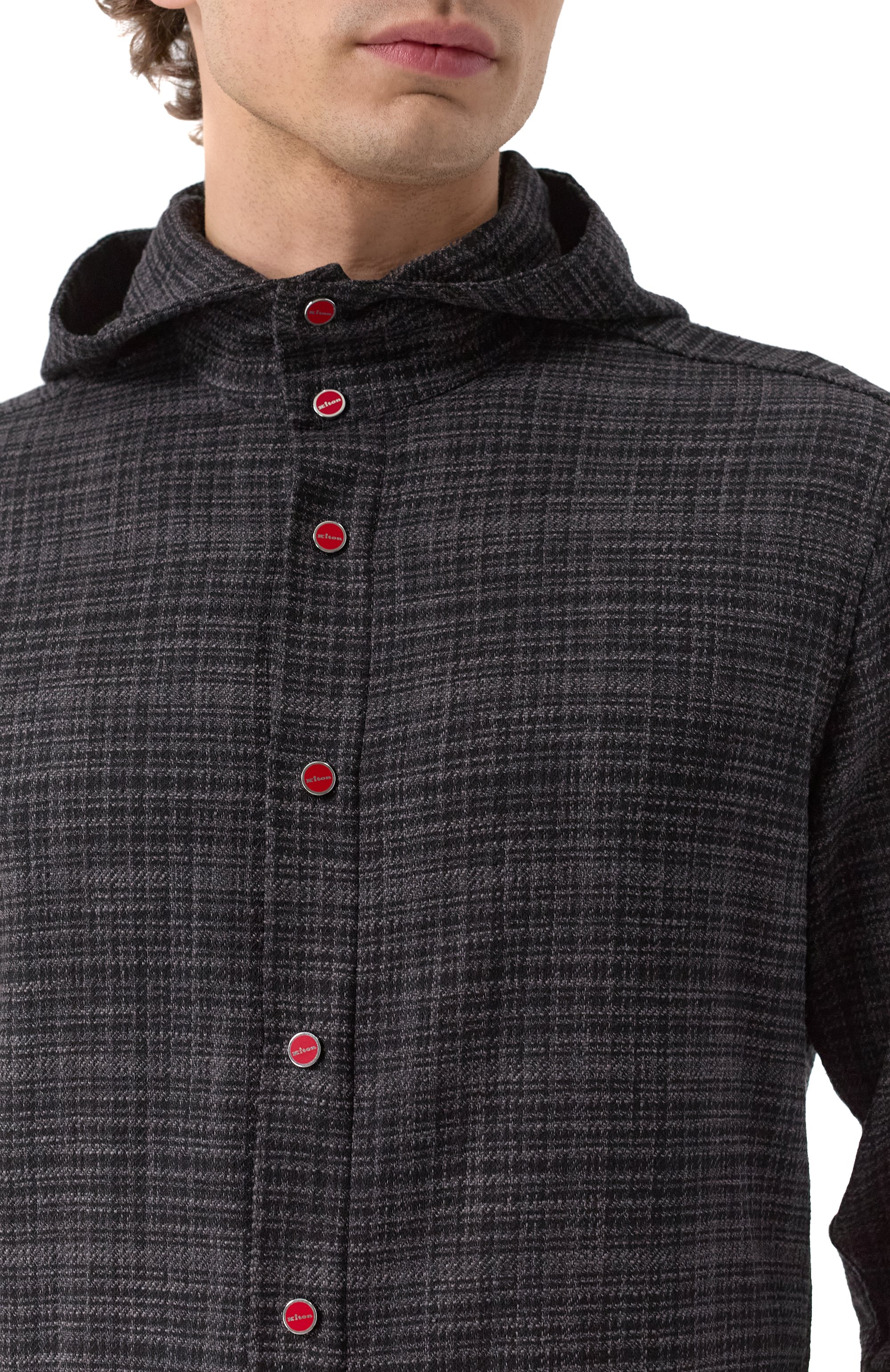 Рубашка из шерсти и шелка KITON, арт. UMCPETEK0617E16, фото 5