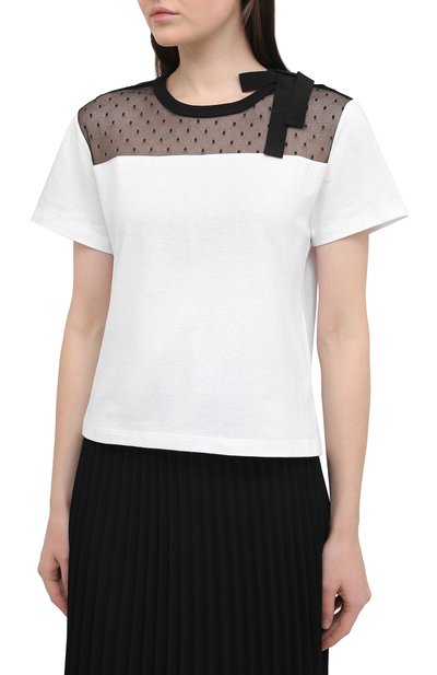 Хлопковая футболка REDVALENTINO, арт. VR3MG08W/5Q2, фото 3