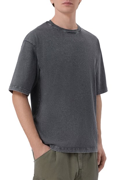 Хлопковая футболка WHITE SAND темно-серого цвета по цене 13600 руб., арт. 26SU40/650-DT, фото 3 Хлопковая футболка WHITE SAND, арт. 26SU40/650-DT, фото 3