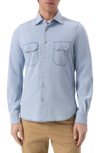 Джинсовая рубашка KITON, арт. UCWMH0922603, фото 3