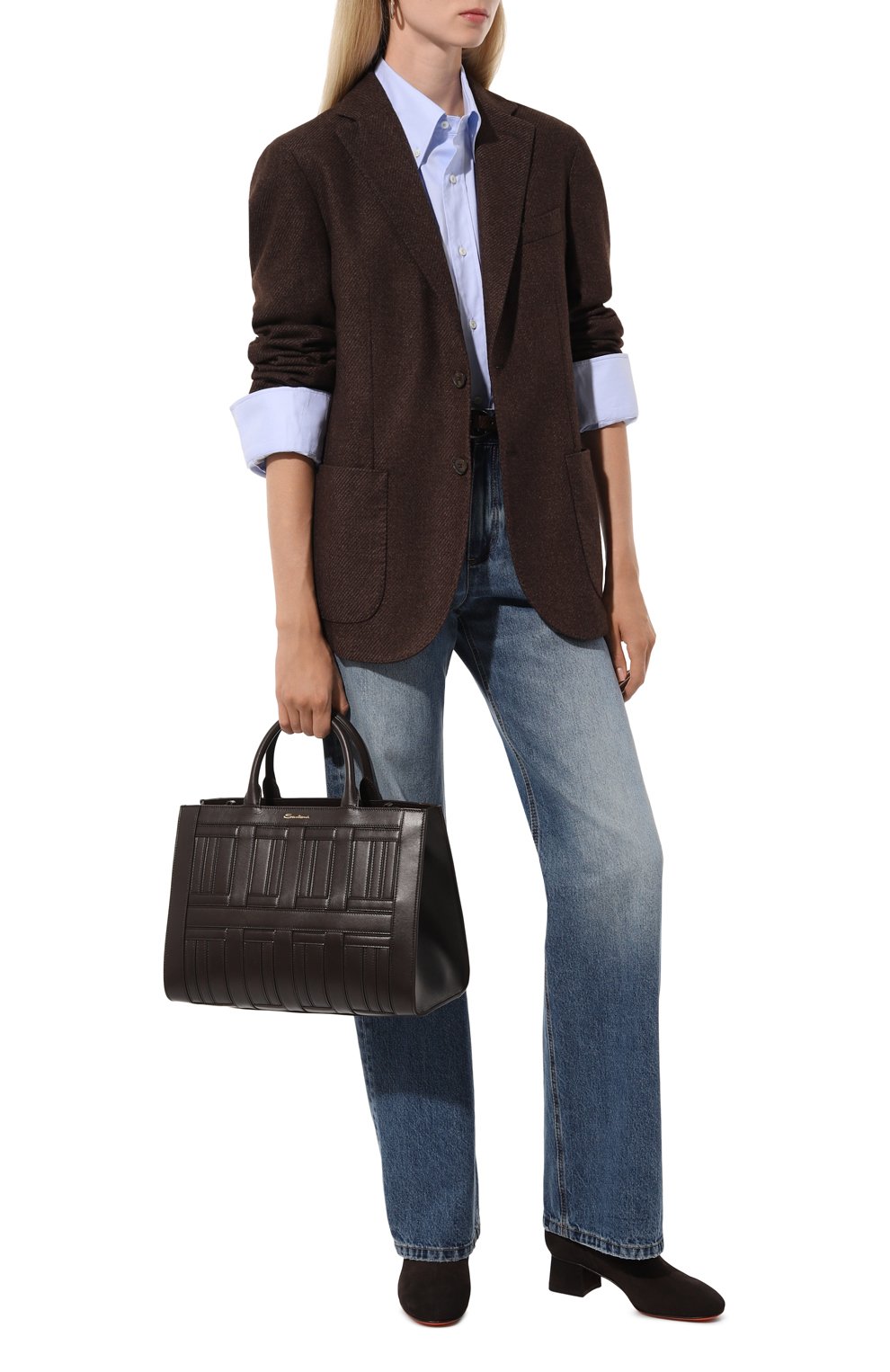 Замшевые ботильоны SANTONI, арт. WTRG71189SX1NAEA, фото 2