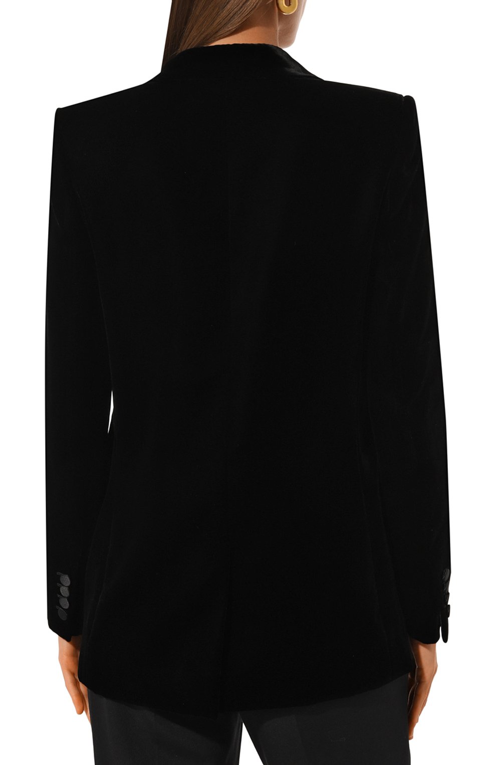 Жакет SAINT LAURENT черного цвета по цене 309000 руб., арт. 517741/Y525R, фото 4 Жакет SAINT LAURENT, арт. 517741/Y525R, фото 4
