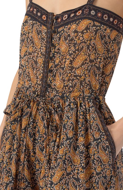 Хлопковый комбинезон Isabel Marant Etoile 25PCB0067FA/C1J04E Чёрный  25PCB0067FA/C1J04E Фото 5