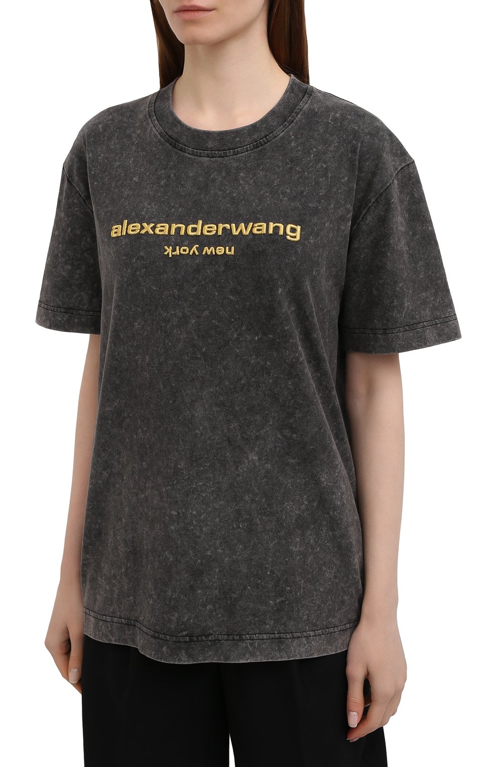 Хлопковая футболка ALEXANDER WANG, арт. UCC1211030, фото 3