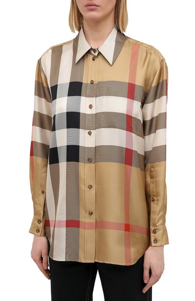 Шелковая рубашка BURBERRY, арт. 8034090, фото 3