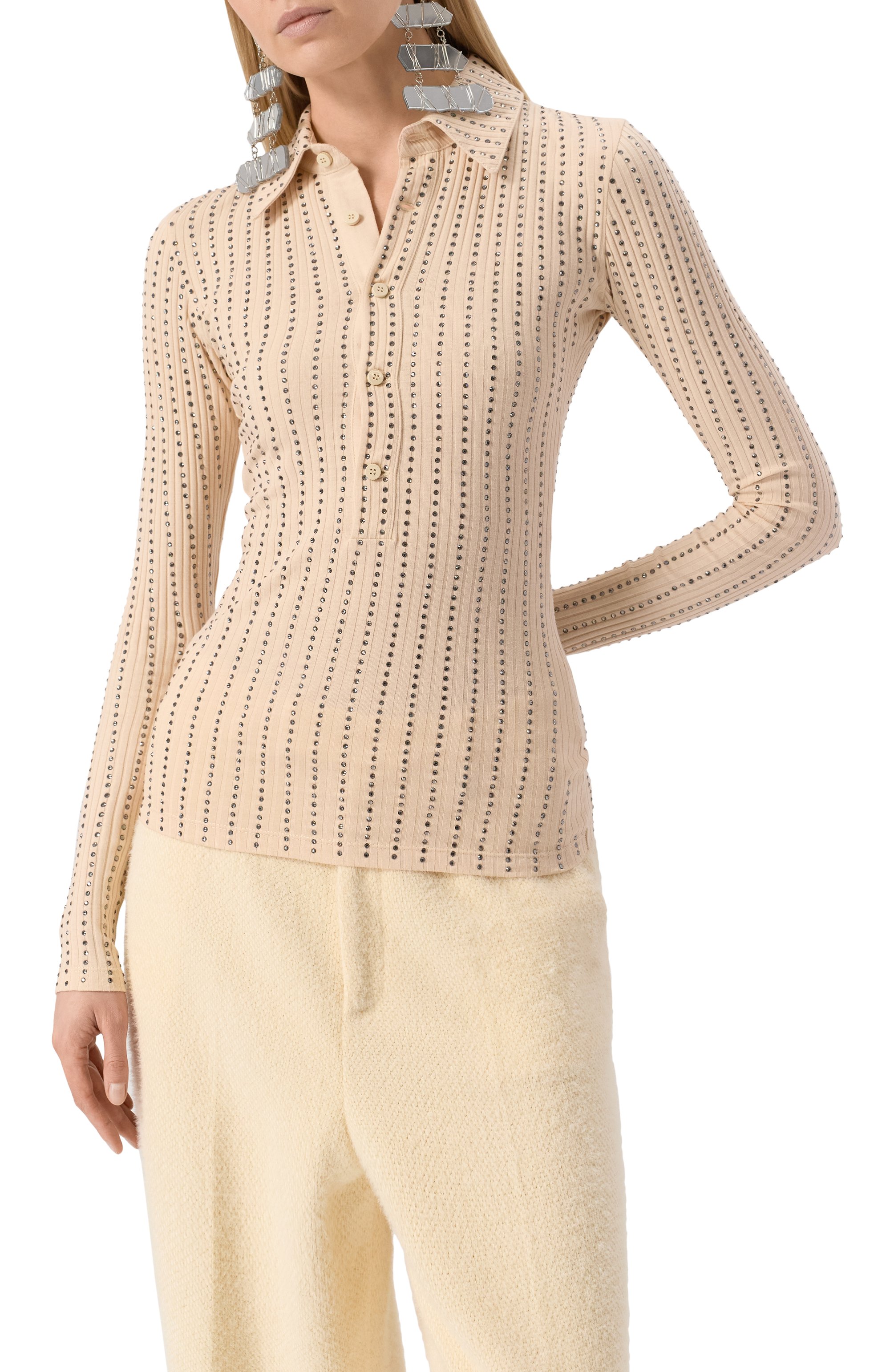 Хлопковое поло THE ATTICO, арт. 250WCT00351/JJJ051TR, фото 3