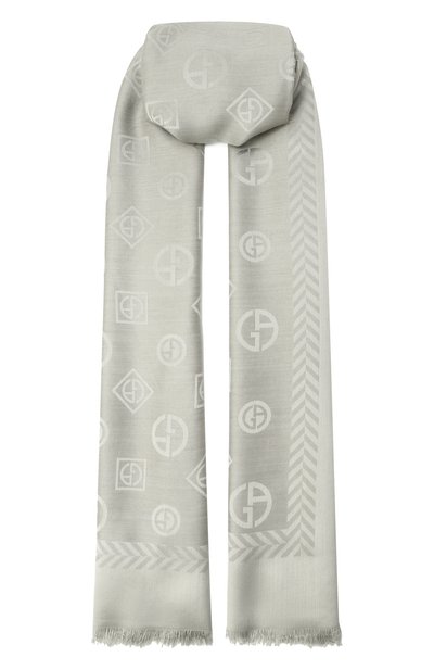 Мужской шарф из шелка и шерсти GIORGIO ARMANI, арт. GM001500/AF15663