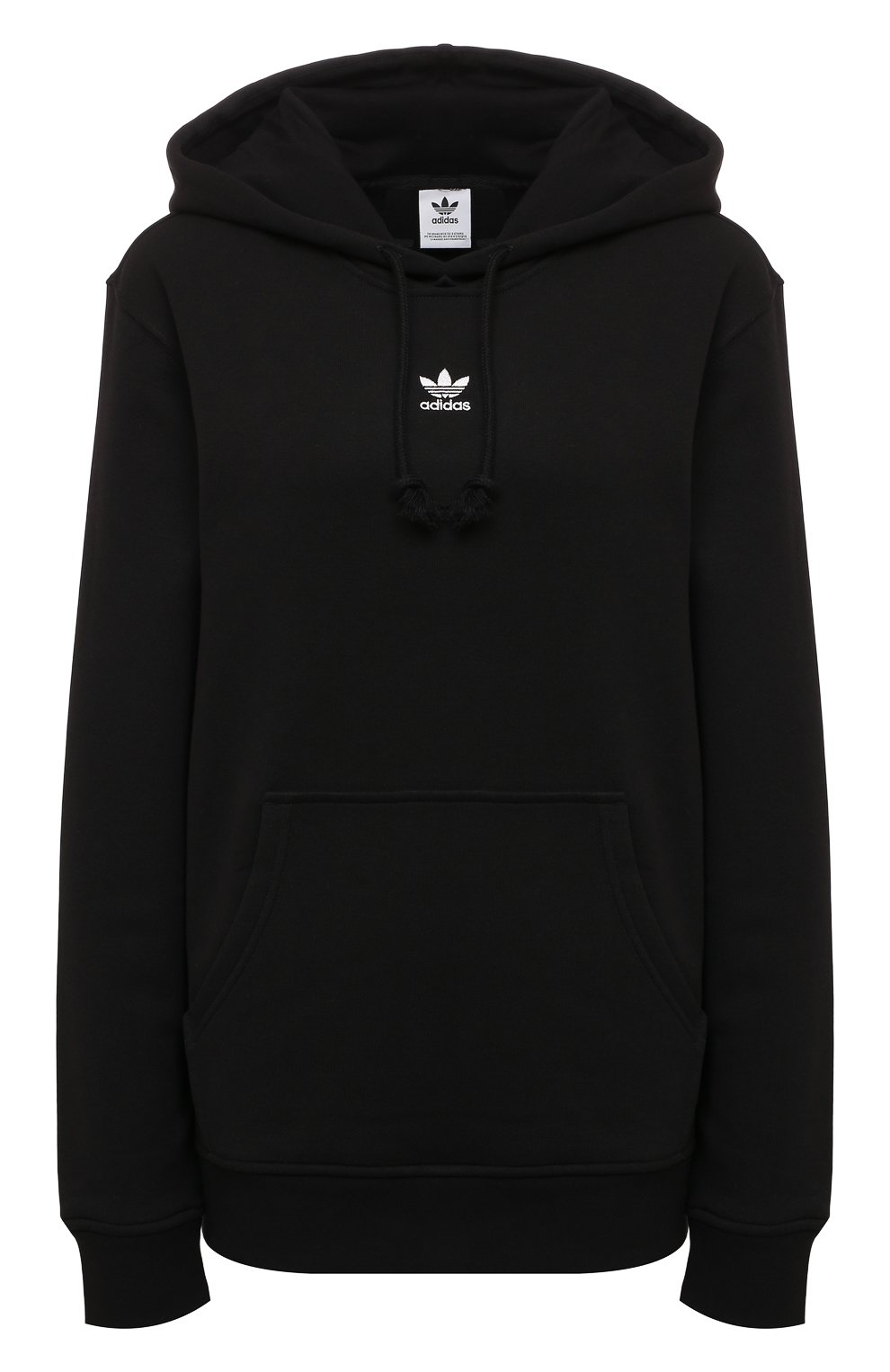 Хлопковое худи ADIDAS ORIGINALS черного цвета по цене 5780 руб., арт. H34725, фото 1 Хлопковое худи ADIDAS ORIGINALS, арт. H34725, фото 1