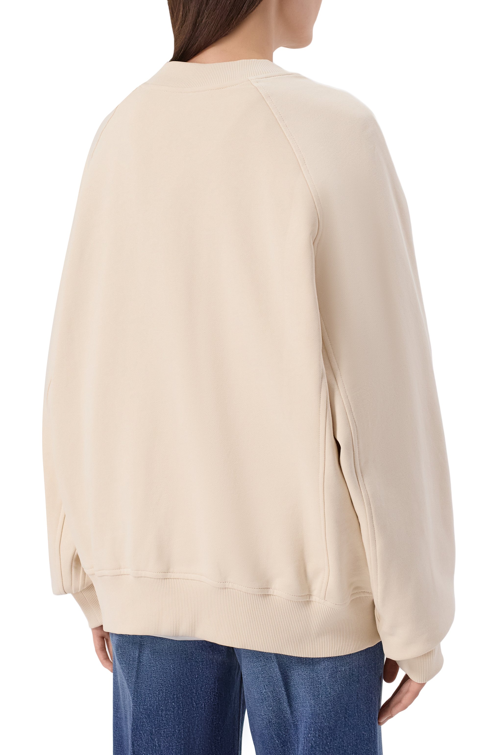 Хлопковая толстовка REPLAY кремового цвета по цене 21900 руб., арт. W3508 .000.23802, фото 4 Хлопковая толстовка REPLAY, арт. W3508 .000.23802, фото 4