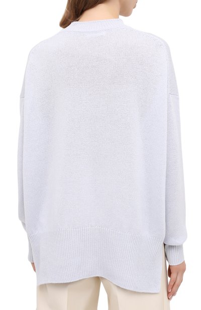 Кашемировый пуловер JIL SANDER голубого цвета по цене 129000 руб., арт. JSPR754020-WRY10008, фото 4 Кашемировый пуловер JIL SANDER, арт. JSPR754020-WRY10008, фото 4