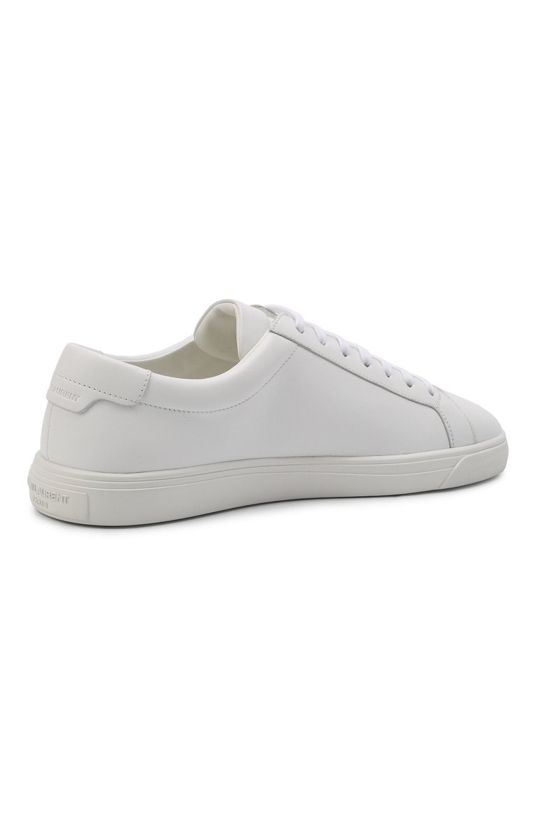 Женские кожаные кеды andy SAINT LAURENT белого цвета, арт. 606831/0M500 | Фото 5 (Статус проверки: Проверена категория; Материал внутренний: Натуральная кожа; Подошва: Платформа; Материал утеплителя: Без утеплителя; Региональные ограничения белый список (Axapta Mercury): RU; Стили: Кэжуэл; Материал внешний: Натуральная кожа; Кросс-КТ: Низкие; Автоматизация ТО: Проставлено; Автоматизация состава: Проставлено; ширина носка стельки: 8,2; толщина подошвы: 2,5)