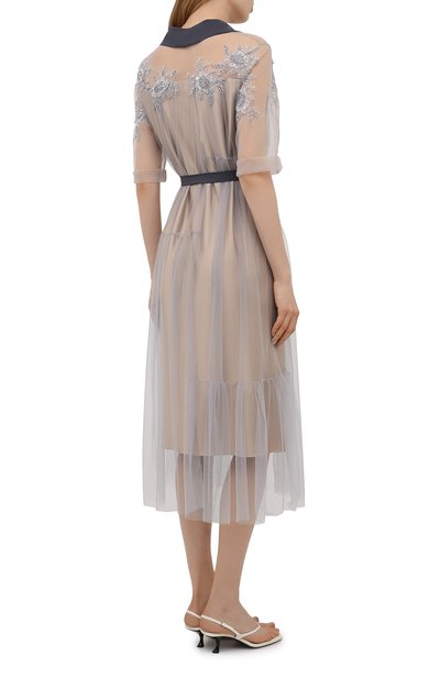 Платье TEGIN бежевого цвета по цене 69800 руб., арт. SD2150, фото 4 Платье TEGIN, арт. SD2150, фото 4