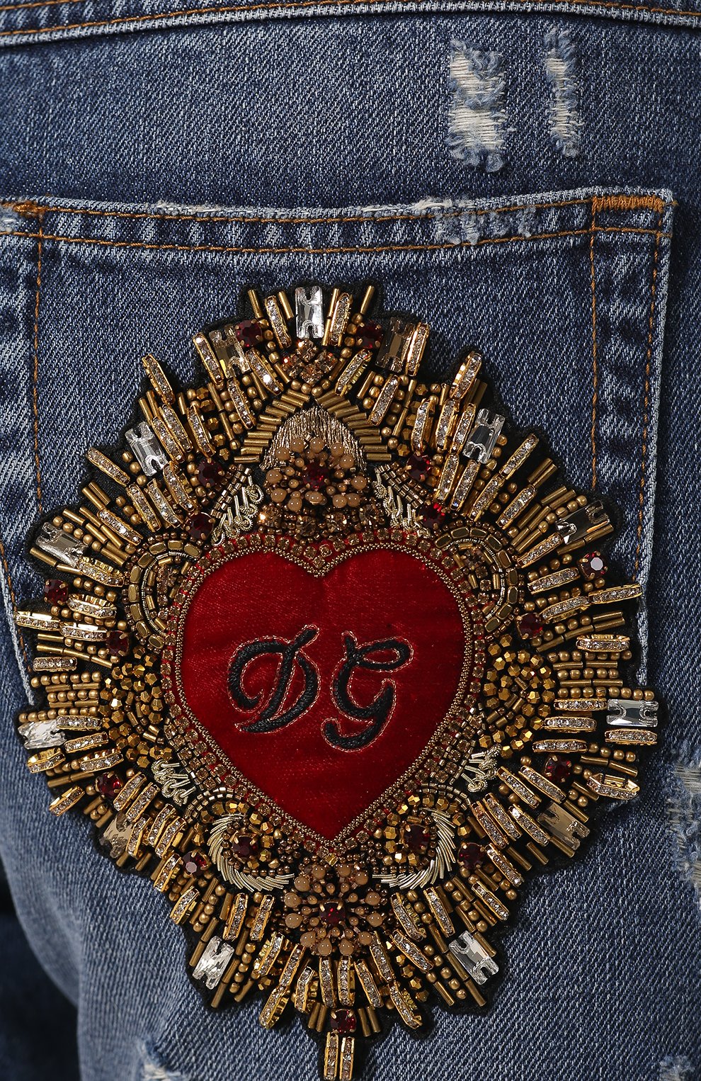 Джинсы с потертостями DOLCE & GABBANA, арт. FTBI2Z/G8X99, фото 5