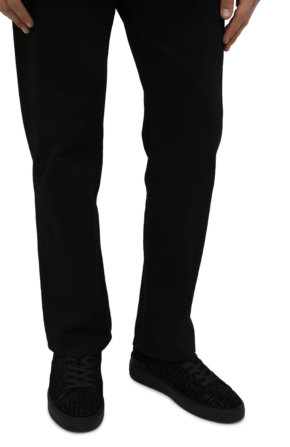 Замшевые кеды b-court BALMAIN, арт. XM1VI288/LPBS, фото 3