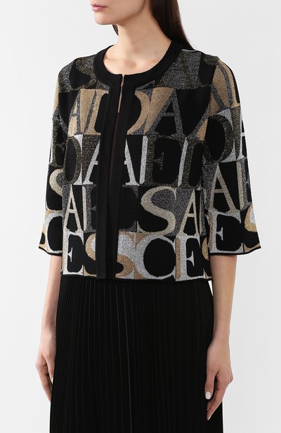 Кардиган с логотипом бренда ESCADA золотого цвета по цене 89950 руб., арт. 5028392, фото 3 Кардиган с логотипом бренда ESCADA, арт. 5028392, фото 3