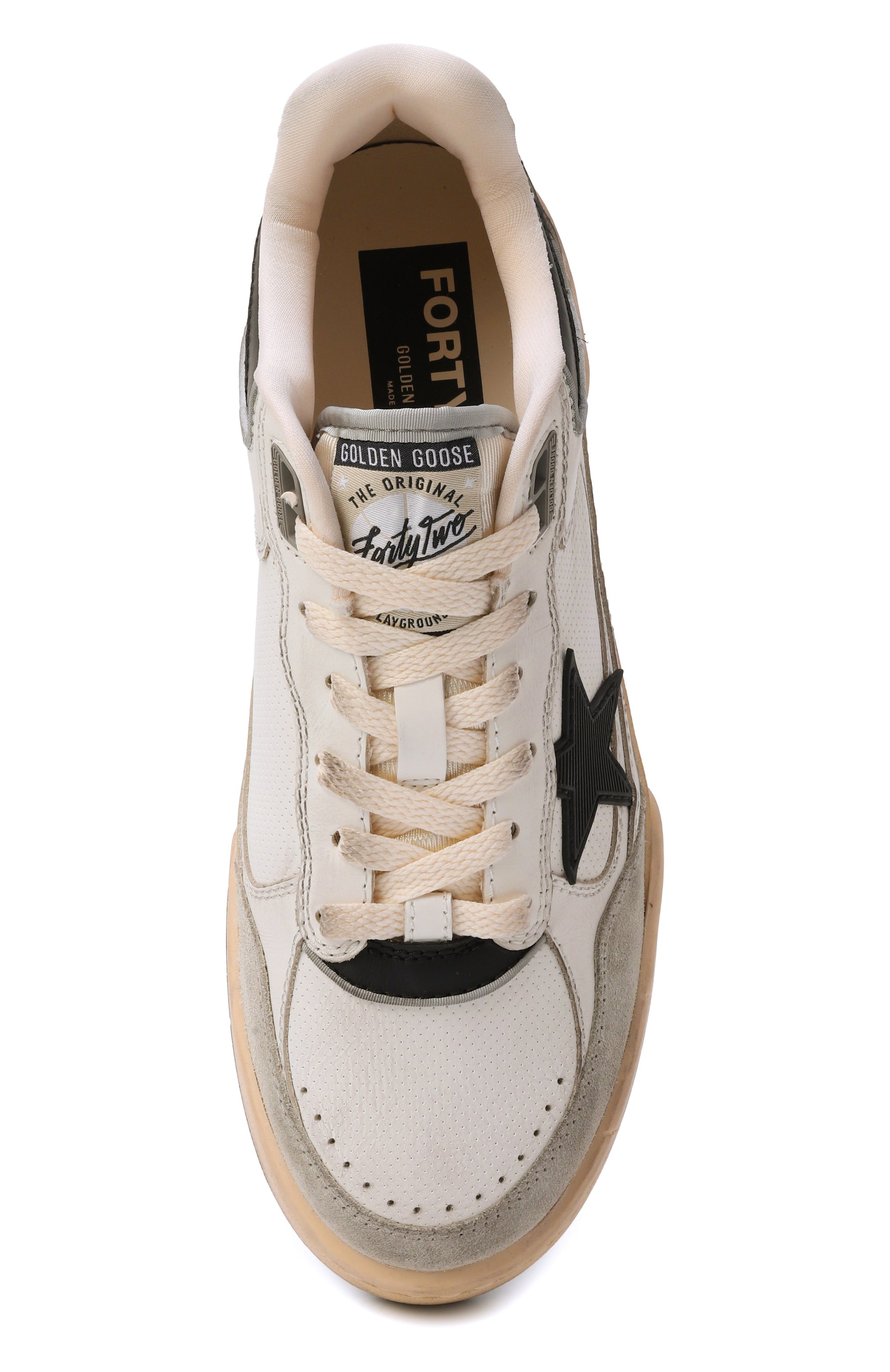 Кожаные кеды forty2 GOLDEN GOOSE DELUXE BRAND, арт. GWF00630.F005745, фото 6