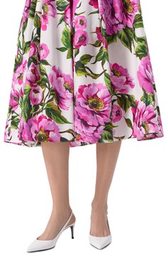 Женские кожаные туфли cardinale 60 DOLCE & GABBANA белого цвета, арт. CG0606/A1471 | Фото 3 (Материал внутренний: Натуральная кожа; Подошва: Плоская; Материал сплава: Проставлено; Каблук высота: Средний; Драгоценные камни: Проставлено; Каблук тип: Шпилька; Материал внешний: Натуральная кожа; Женское Кросс-КТ: Слингбэки)