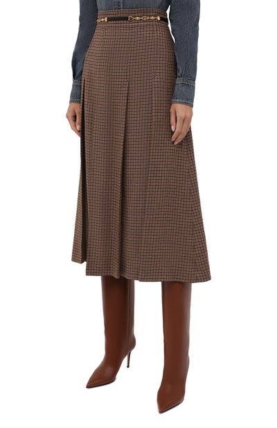 Льняная юбка GUCCI, арт. 652132/Z8A0C, фото 3