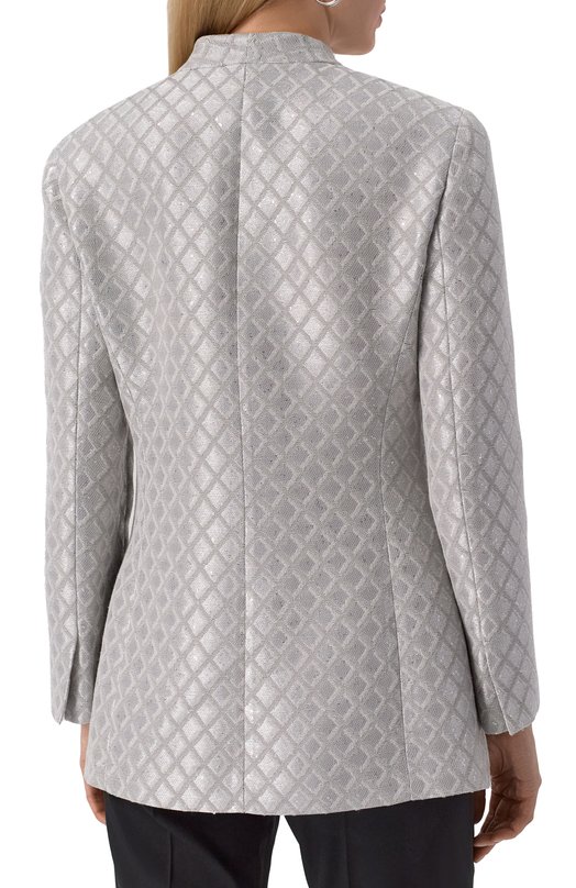Жакет с отделкой пайетками Giorgio Armani GW000845/TE13744 Серебряный  GW000845/TE13744 Фото 4