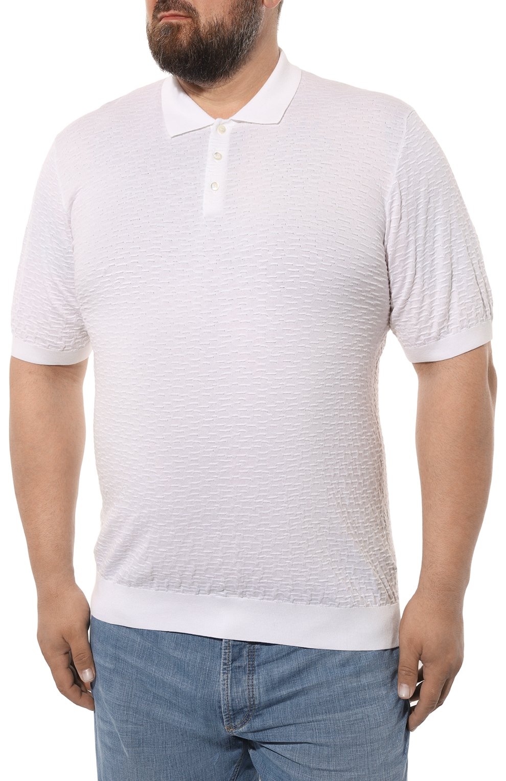 Хлопковое поло ANDREA CAMPAGNA, арт. SU23-93103-S0LID/60, фото 3