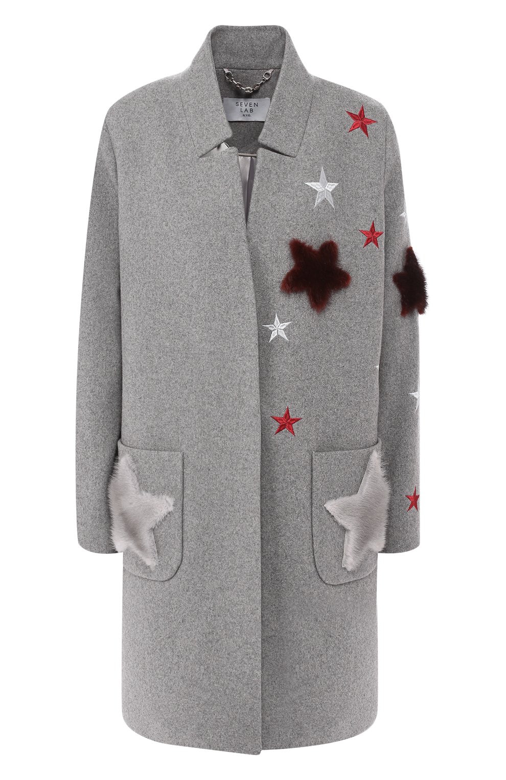 Пальто из смеси шерсти и кашемира SEVEN LAB, арт. CW18-007/2 grey, фото 1