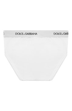 Детские комплект из двух брифов DOLCE & GABBANA белого цвета, арт. L4J700/0N00G | Фото 3 (Материал внешний: Хлопок; Материал сплава: Проставлено; Рукава: Короткие; Драгоценные камни: Проставлено; Ростовка одежда: 12 лет | 152 см, 3 года | 98 см, 5 лет | 110 см, 8 лет | 128 см, 10 - 11 лет | 140 - 146см, 2 года | 92 см, 13 - 15 лет | 158 см, 6 лет | 116 см, 4 года | 104 см)