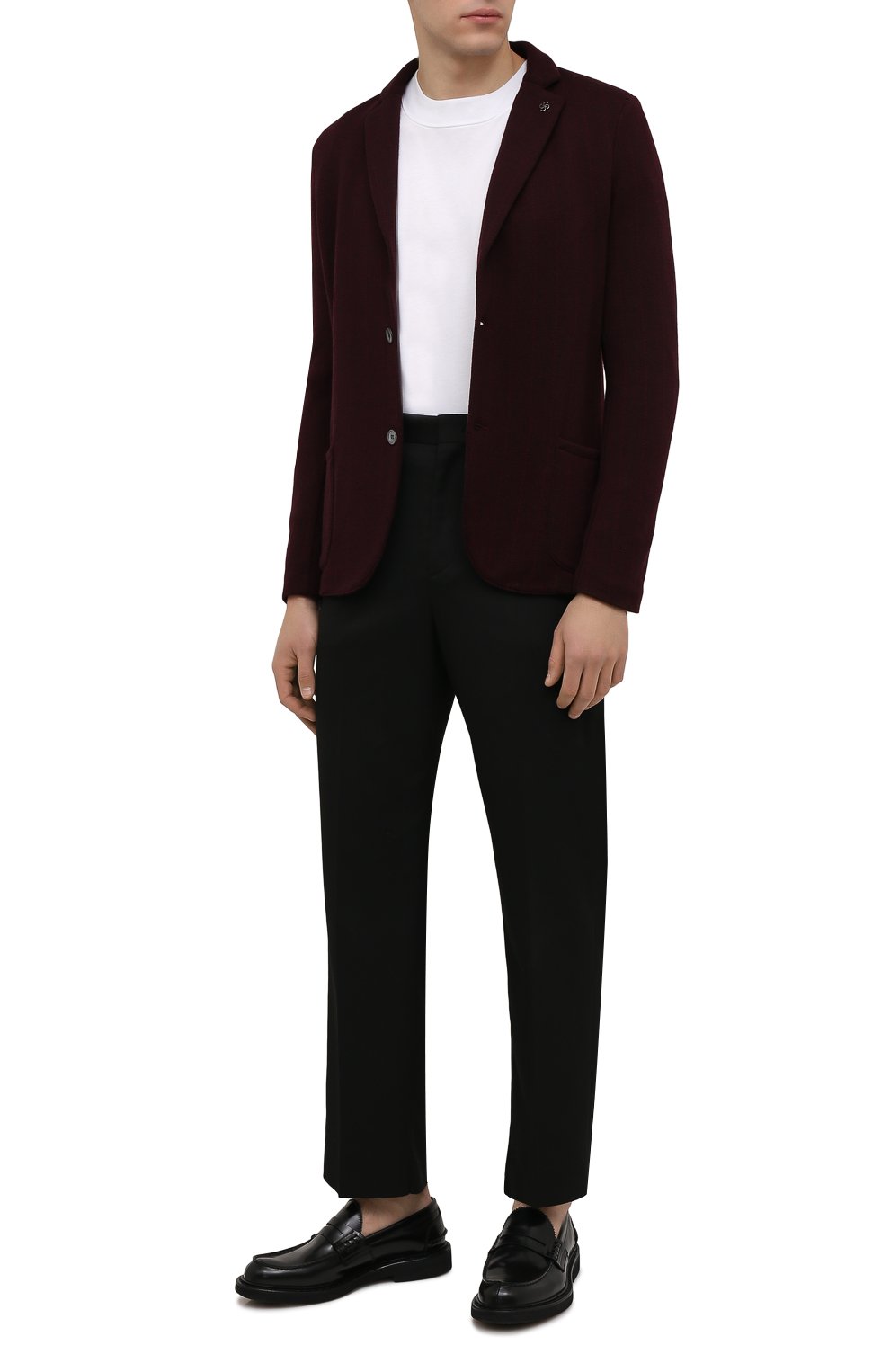 Шерстяной пиджак GRAN SASSO бордового цвета по цене 56400 руб., арт. 57124/14227, фото 2 Шерстяной пиджак GRAN SASSO, арт. 57124/14227, фото 2