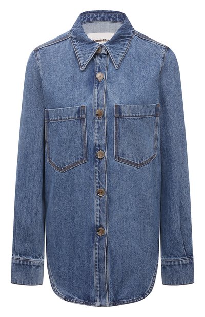 Женская джинсовая рубашка NANUSHKA, арт. SEINT_MEDIUM BLUE_RIGID DENIM
