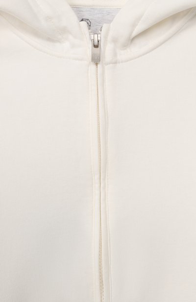 Хлопковая толстовка BRUNELLO CUCINELLI белого цвета по цене 69950 руб., арт. BW863E509C, фото 3 Хлопковая толстовка BRUNELLO CUCINELLI, арт. BW863E509C, фото 3