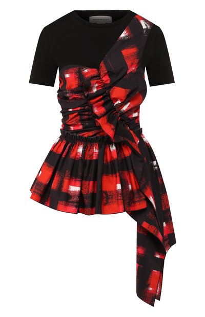 Женский хлопковый топ ALEXANDER MCQUEEN, арт. 585032/QLAAA