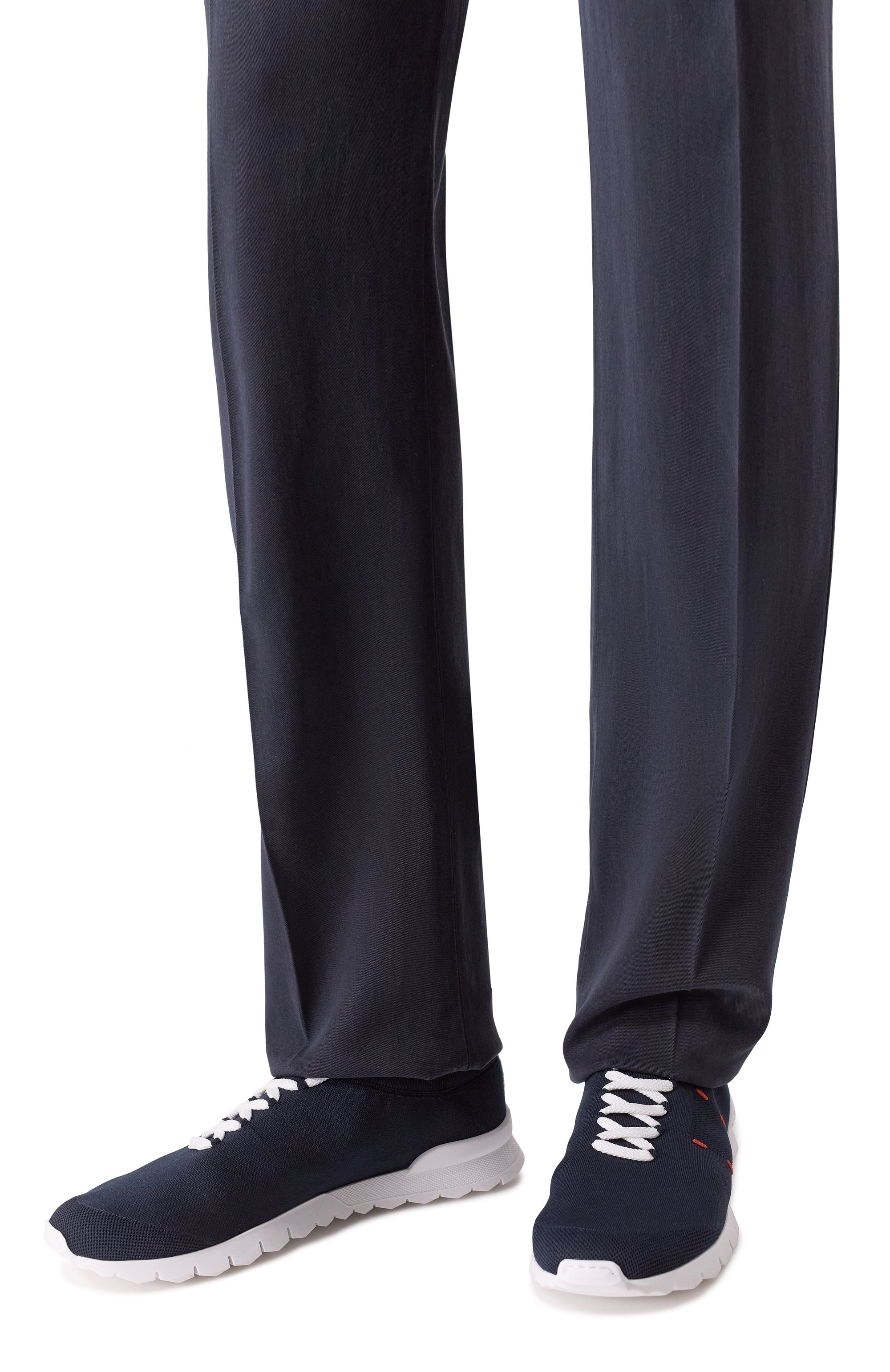 Текстильные кроссовки KITON темно-синего цвета по цене 125000 руб., арт. USSA392N0136202, фото 3 Текстильные кроссовки KITON, арт. USSA392N0136202, фото 3