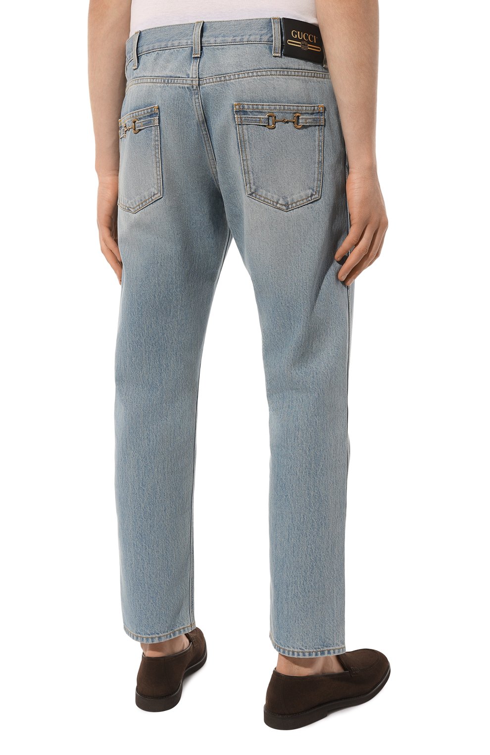 Джинсы GUCCI голубого цвета по цене 86150 руб., арт. 681289/XDBQ5, фото 4 Джинсы GUCCI, арт. 681289/XDBQ5, фото 4
