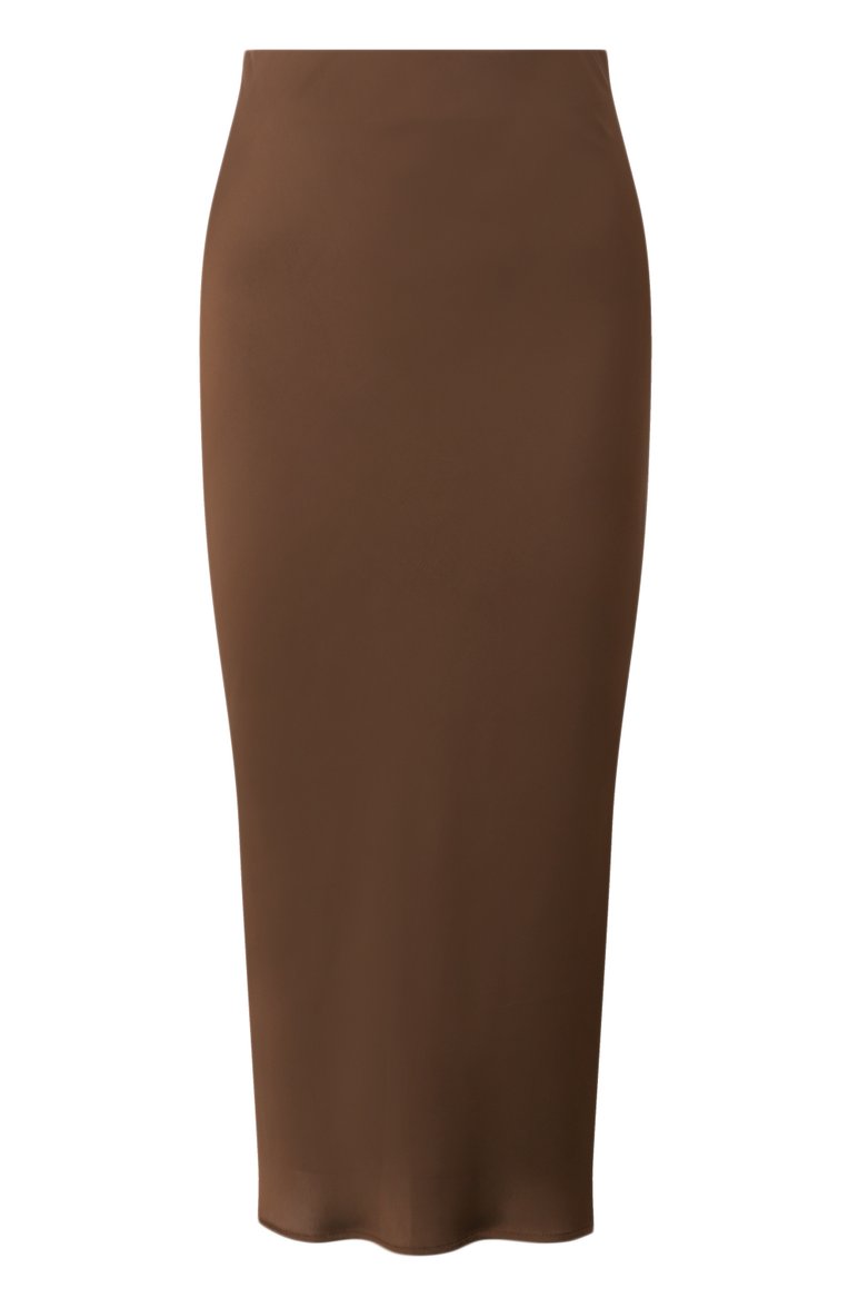 Же�нская юбка BRUNELLO CUCINELLI коричневого цвета, арт. ML172B1237 | Фото 1 (Материал подклада: Синтетический материал; Материал внешний: Синтетический материал; Длина Ж (юбки, платья, шорты): Миди; Стили: Кэжуэл; Женское Кросс-КТ: Юбка-одежда; Автоматизация состава: Проставлено; Автоматизация ТО: Проставлено)