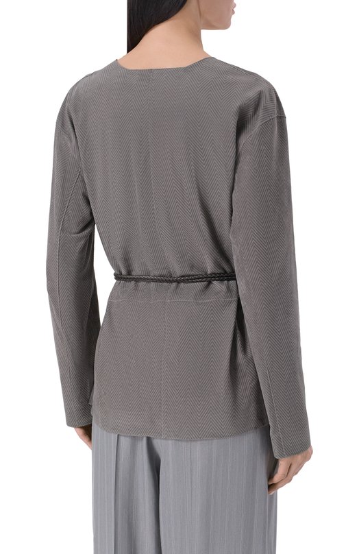 Замшевый жакет Giorgio Armani GW003155/AF24751 Серый  GW003155/AF24751 Фото 4