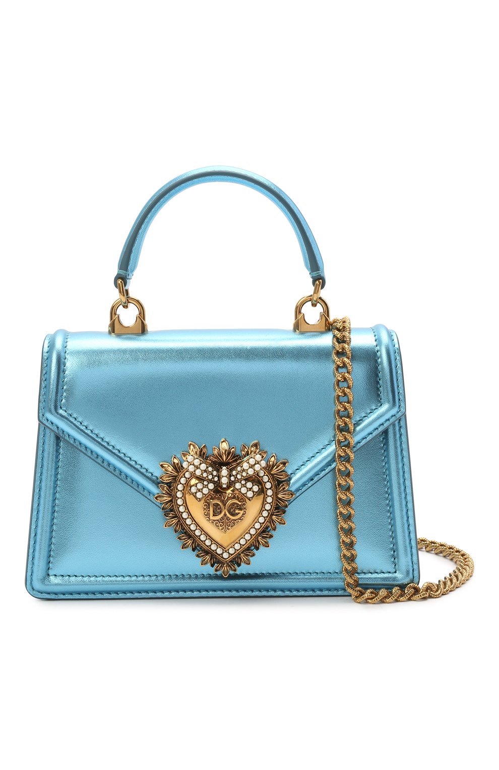 Сумка devotion small DOLCE & GABBANA голубого цвета по цене 232000 руб., арт. BB6711/A1016, фото 5 Сумка devotion small DOLCE & GABBANA, арт. BB6711/A1016, фото 5
