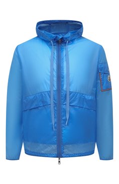 Мужская куртка ebizo MONCLER синего цвета, арт. H1-091-1A001-38-539MC | Фото 1 (Рукава: Длинные; Длина (верхняя одежда): Короткие; Материал внешний: Синтетический материал; Кросс-КТ: Куртка, Ветровка, Легкая куртка; Стили: Кэжуэл; Материал сплава: Проставлено; Драгоценные камни: Проставлено)