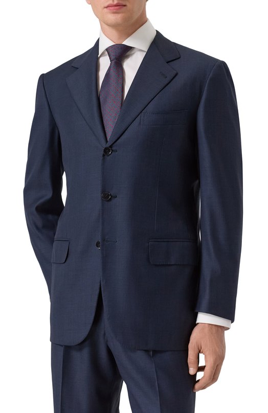Костюм из хлопка и льна Loro Piana FAB 5769 Синий  FAB 5769 Фото 4