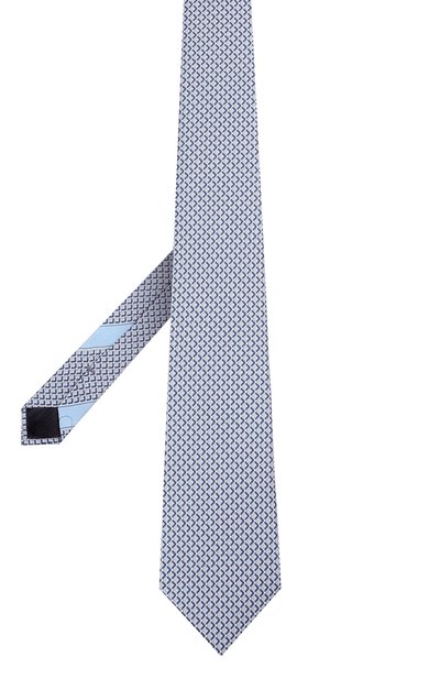 Шелковый галстук ZEGNA голубого цвета по цене 28500 руб., арт. Z3D40T/100, фото 3 Шелковый галстук ZEGNA, арт. Z3D40T/100, фото 3
