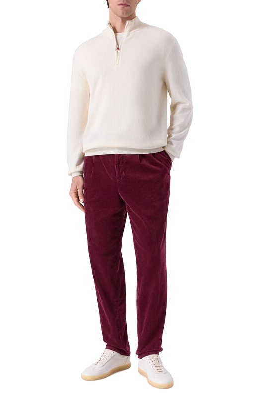 Вельветовые брюки Brunello Cucinelli M280UE1710 Бордовый  M280UE1710 Фото 2