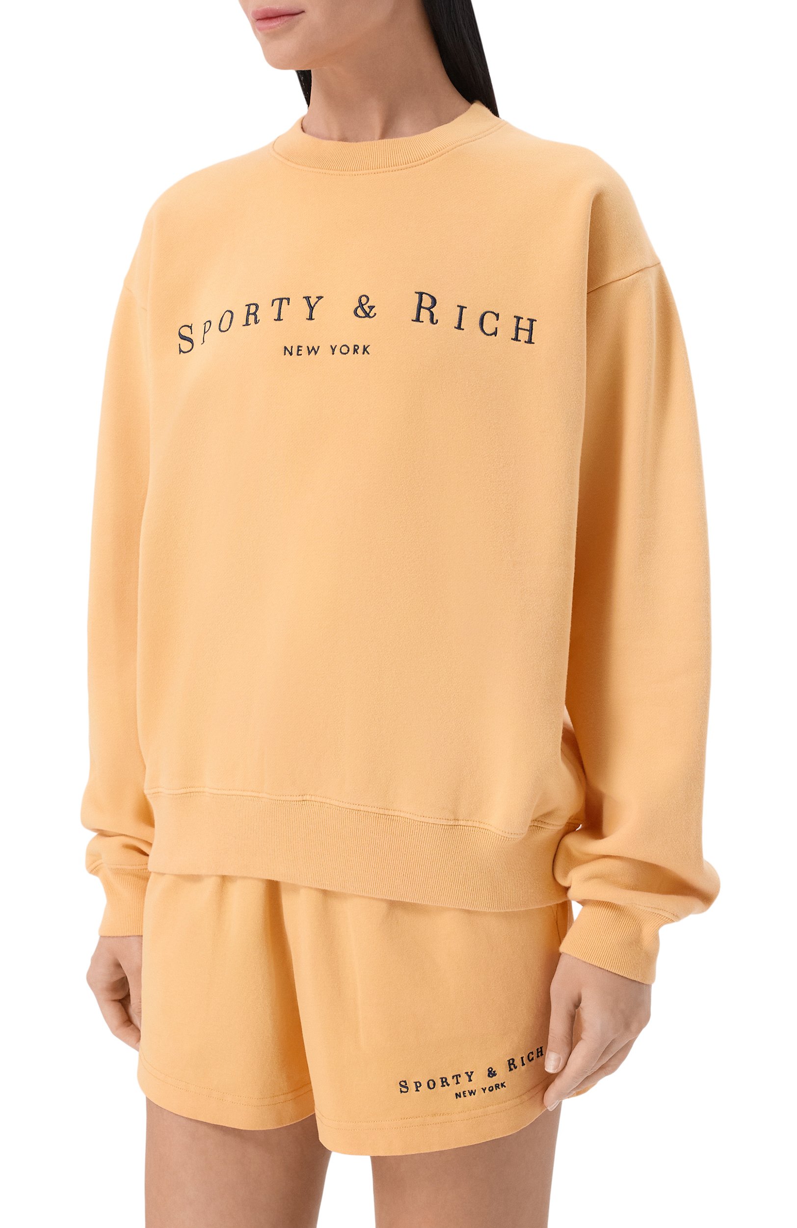 Хлопковый свитшот SPORTY AND RICH, арт. ST098712185YE35, фото 3
