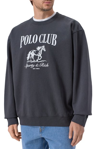 Хлопковый свитшот SPORTY AND RICH, арт. ST07165261BA02, фото 4