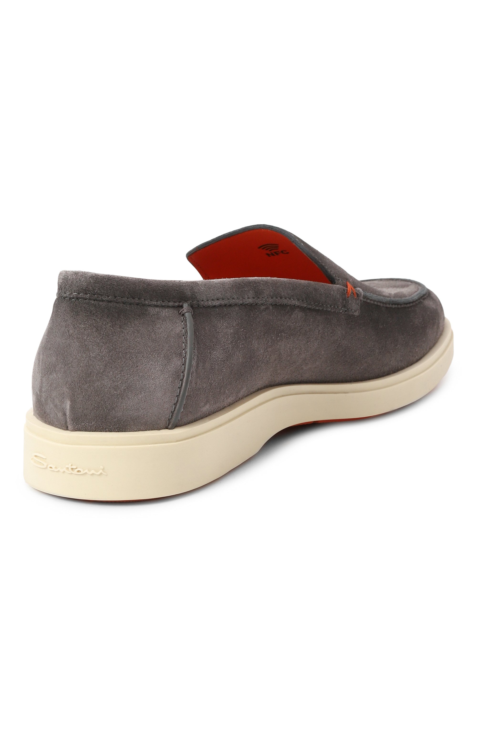 Замшевые лоферы detroit SANTONI, арт. MGDG17824TICBGEX, фото 5